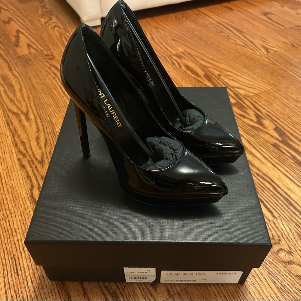 Saint Laurent Glossy Black Heels